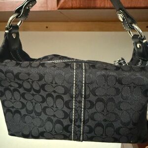 Coach Black Patterned Shoulder Bag